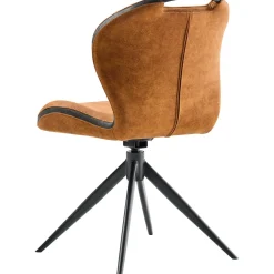 New Eetkamerstoel Tantini draaibaar microvezel cognac Eetkamerstoel