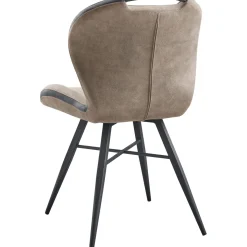 Outlet Eetkamerstoel Tantini microvezel taupe Eetkamerstoel