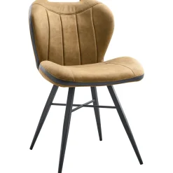 Eetkamerstoel Tantini microvezel cognac Eetkamerstoel