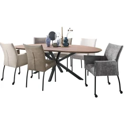 Best Eetkamerstoel Vitale microvezel taupe Eetkamerstoel