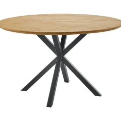 Clearance Eettafel Aska teak 150 cm rond naturel brushed Woonseries|Eettafel