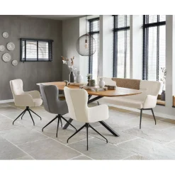 Clearance Eettafel Aska teak 260x110 cm Deens ovaal naturel brushed Woonseries|Eettafel