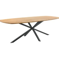 New Eettafel Aska teak 220x100 cm Deens ovaal naturel brushed Woonseries|Eettafel