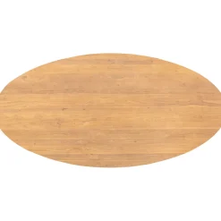 Hot Eettafel Aska teak 240x120 cm ovaal naturel brushed Woonseries|Eettafel