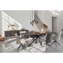 Discount Eettafel Belvio 240x105 dark oak fineer Woonseries|Eettafel