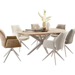 Clearance Eettafel Mascaro 160x92 cm Deens ovaal misty oak Woonseries|Eettafel