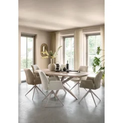 Clearance Eettafel Mascaro 160x92 cm Deens ovaal misty oak Woonseries|Eettafel