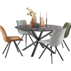 Best Eettafel Piastra 140 rond zwart Woonseries|Eettafel