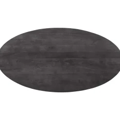 Outlet Eettafel Piastra 230x115 cm ovaal zwart Woonseries|Eettafel