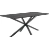 Discount Eettafel Piastra 220x100 cm rechthoekig zwart Woonseries|Eettafel
