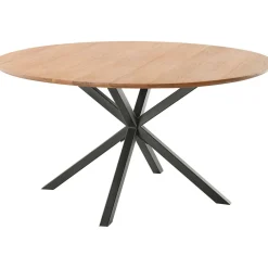 Best Eettafel Romaro teakhout 130 cm rond mix rough Woonseries|Eettafel