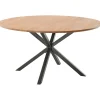 Eettafel Romaro teakhout 150 cm rond mix rough Woonseries|Eettafel