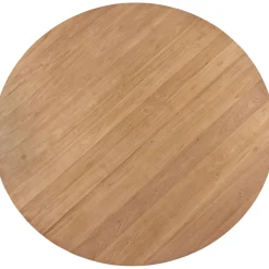 Eettafel Romaro teakhout 150 cm rond mix rough Woonseries|Eettafel