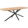 Discount Eettafel Romaro teakhout 180x90 cm Deens ovaal mix rough Woonseries|Eettafel
