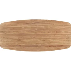 Discount Eettafel Romaro teakhout 180x90 cm Deens ovaal mix rough Woonseries|Eettafel