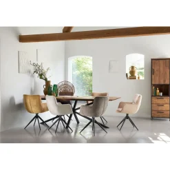 Outlet Eettafel Romaro teakhout 200x95 cm rechthoekig mix rough Woonseries|Eettafel