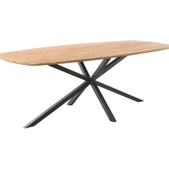Outlet Eettafel Romaro teakhout 260x110 cm Deens ovaal mix rough Woonseries|Eettafel