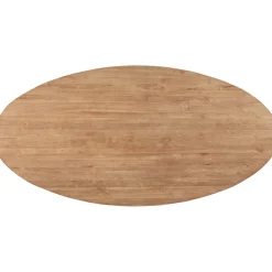 Hot Eettafel Romaro teakhout 200x100 cm ovaal mix rough Woonseries|Eettafel