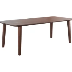 Outlet Eettafel Tavolo eikenhout 220x100 cm rechthoekig donkerbruin Woonseries|Eettafel