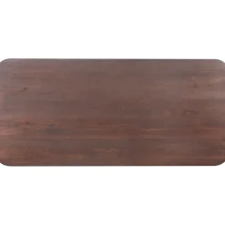 Outlet Eettafel Tavolo eikenhout 220x100 cm rechthoekig donkerbruin Woonseries|Eettafel