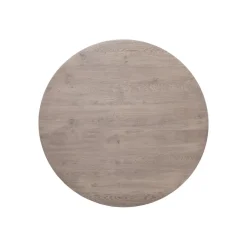 Eettafel Tavolo eikenhout 130 cm rond lichtgrijs Woonseries|Eettafel
