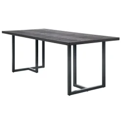 Online Eettafel Vinito 190x95 eiken fineer zwart Eettafel|Woonseries