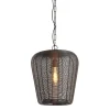 Outlet Hanglamp Barzio mat zwart rond 31cm 1-lichts Hanglamp