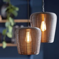 Outlet Hanglamp Barzio mat zwart rond 31cm 1-lichts Hanglamp