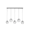 Online Hanglamp Girare zwart metaal 5-lichts Hanglamp