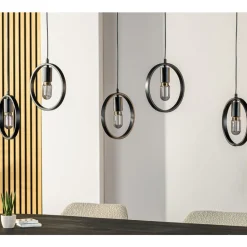 Online Hanglamp Girare zwart metaal 5-lichts Hanglamp