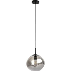 Hanglamp Macato zwart smoke glas 1-lichts Hanglamp