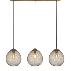 Outlet Hanglamp Maroggia bruin koper 3-lichts Hanglamp