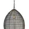 Hot Hanglamp Marola zwart goud 53x40 cm Hanglamp