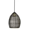 Online Hanglamp Marola zwart goud 25x20 cm Hanglamp