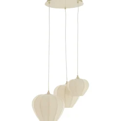 Discount Hanglamp Moscito ecru linnen 3-lichts Hanglamp