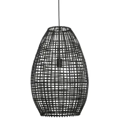 Best Hanglamp Orcia rond 46 cm rotan zwart Hanglamp