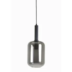 Hanglamp Peglio glas smoke zwart 1-lichts Hanglamp