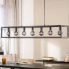 Best Hanglamp Tiamo zwart staal 7-lichts Hanglamp