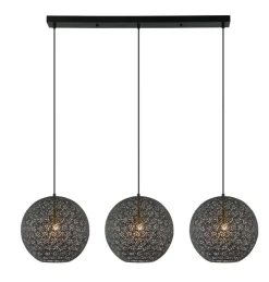 Best Hanglamp Tossica Ø 30 cm zwart staal 3-lichts Hanglamp