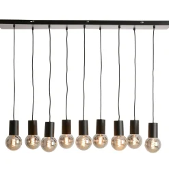 Hanglamp Trecate mat zwart 9-lichts Hanglamp