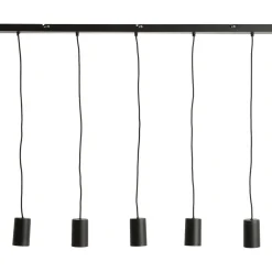 Hanglamp Trecate mat zwart 5-lichts Hanglamp