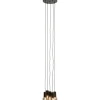 Best Hanglamp Trecate mat zwart 5-lichts rond Hanglamp