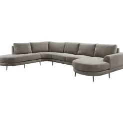 Outlet Hoekbank Aziri pocket visco zitting excellent rug taupe Hoekbank