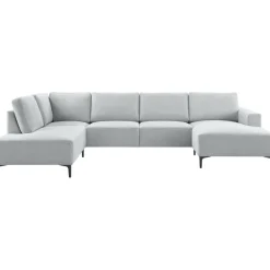 Hot Hoekbank links Fabria lichtgrijs groot basic comfort Hoekbank