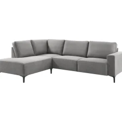 Outlet Hoekbank links Fabria polyetherschuim grijs Hoekbank