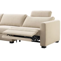 Hot Hoekbank links Licato naturel relaxfunctie premium comfort Hoekbank
