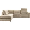 Hoekbank links Licato taupe relaxfunctie excellent comfort Hoekbank