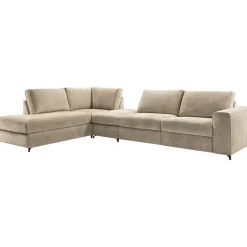 Hoekbank links Licato taupe relaxfunctie excellent comfort Hoekbank