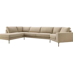 Sale Hoekbank links Linoza taupe supreme comfort Hoekbank