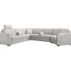 Hoekbank links Muscolo grijs relaxfunctie premium comfort Hoekbank
